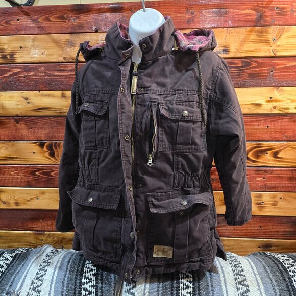 Plaid Pink and Brown Women's Jacket - Picture 3 of 15